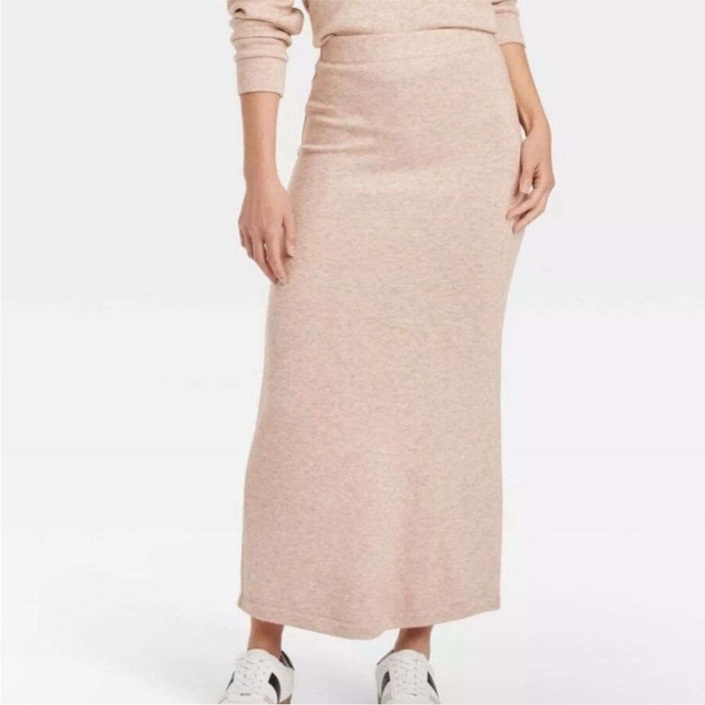 Universal Thread Tan Maxi Pencil Skirt Casual